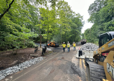 During - Driveway washed out damaged due to flood in Washington Crossing PA